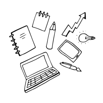 Drawing on the theme of the business object vector