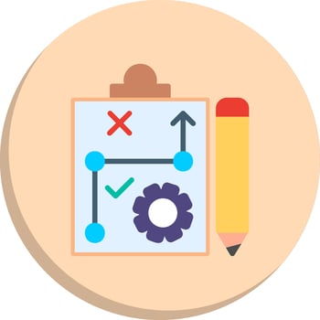 Strategy Color Stroke Symbol Set vector