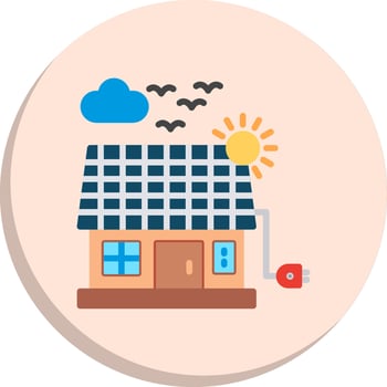Solar Energy Clean Frame Object Set vector