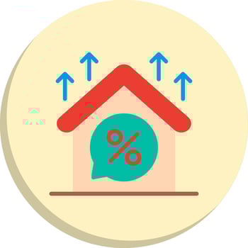 Mortgage Rate Simplified Line Mark Smooth UI Symbol Set vector
