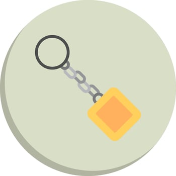 Key Chain Thin Graphic Shape Stylish UX Piece Bundle vector