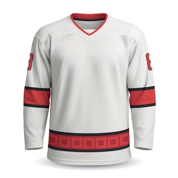 Realistic Ice Hockey away jersey in Carolina style vector