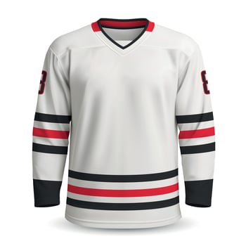 Realistic Ice Hockey away jersey in Chicago style vector