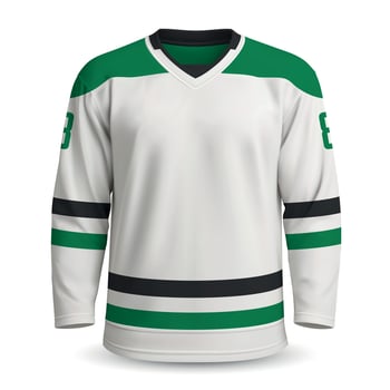 Realistic Ice Hockey away jersey in Dallas style vector
