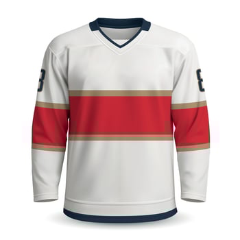 Realistic Ice Hockey away jersey in Florida style vector