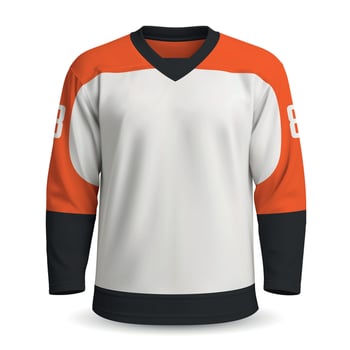 Realistic Ice Hockey away jersey in Philadelphia style vector