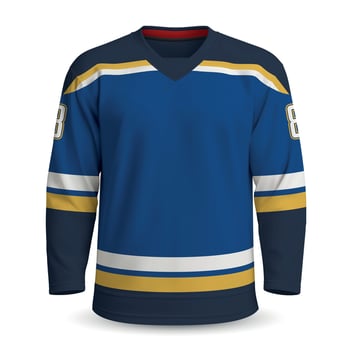 Realistic Ice Hockey home jersey in St. Louis style vector