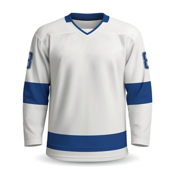 Realistic Ice Hockey away jersey in Tampa Bay style vector