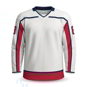 Realistic Ice Hockey away jersey in Washington style vector