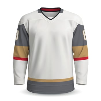 Realistic Ice Hockey away jersey in Vegas style vector