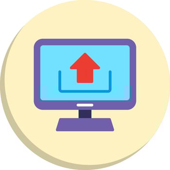 Upload Vivid App Element Set vector