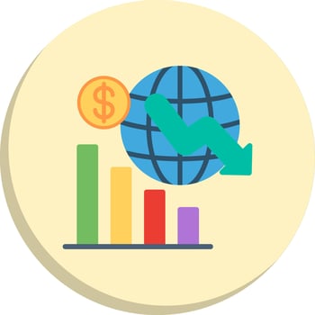 Economic Crisis Geometric App Mark Series vector