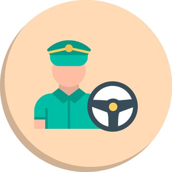 Driving Instructor Color Block Badge Set vector