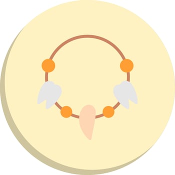 Necklace Pastel Color Graphic Set vector