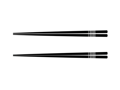 Minimalist Chopsticks Arrangement on Isolated Background Depicting Asian Cuisine Culture and png