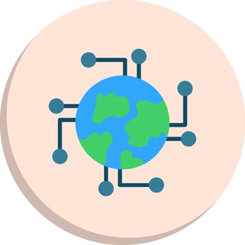 Global Connection Mobile App Illustration Kit vector