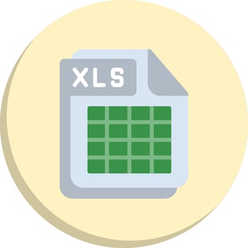 XLS Flat Symbol Pack vector