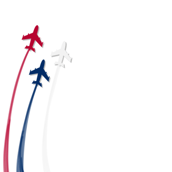 Airline logo with two airplanes flying in the air png