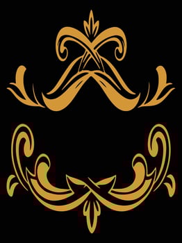 The Leaf Vein Decorative Ornamental Frames vector