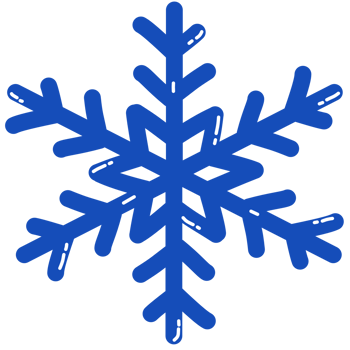 cute blue snowflake png