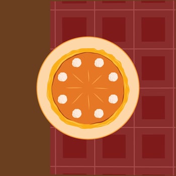 Pumpkin Pie Illustration Autumn Fall Theme vector