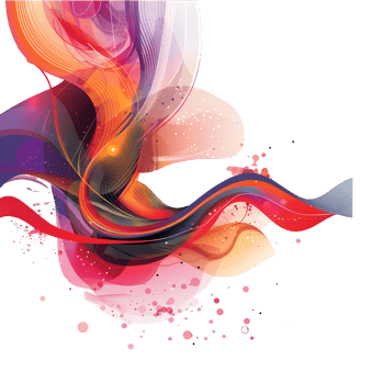 Colorful abstract wave isolated on transparent background for modern design concept png