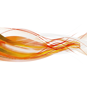 Abstract orange wave isolated on transparent background, a dynamic and modern design png