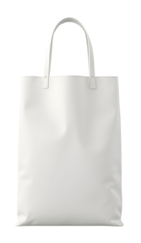 White reusable tote bag, perfect for everyday shopping and carrying essentials png