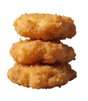 Golden crispy fried cheese curds stacked, delicious and satisfying snack png