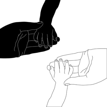 Holding Hands A Symbol of Connection and Support vector
