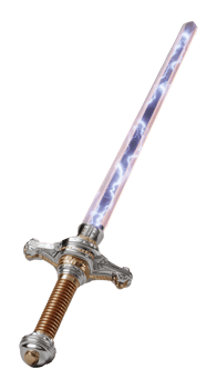 Futuristic Sword Design with Lightning Effects and Metallic Handle for Fantasy and Sci Fi Themes png