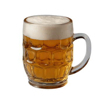 Cold Beer Mug with Creamy Foam and Golden Liquid Ready to Refresh Drinkers in Relaxing Atmosphere png