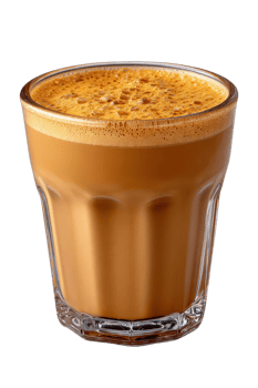Freshly Brewed Dark Coffee in Clear Glass with Rich Creamy Foam on Top Capturing the Essence of Morning Rituals png