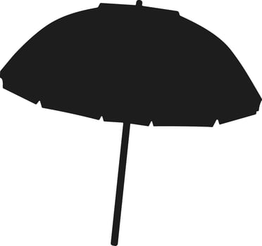 Silhouette of a Beach Umbrella for Summer and Vacation Concepts vector