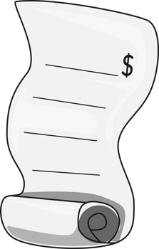 Cute Hand Drawn Receipt with item lists png