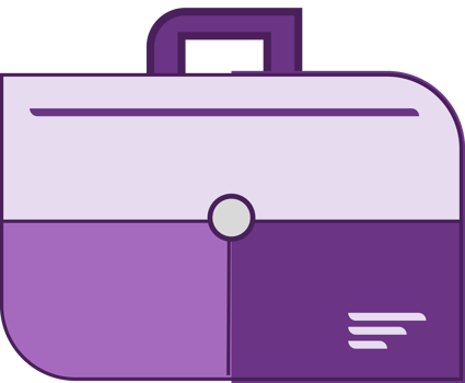 Flat Briefcase Icon - Minimalist Business and Office Symbol png