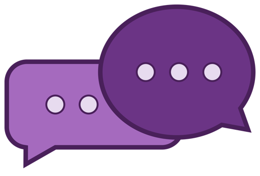 Flat Chat Icon - Minimalist Message and Communication Symbol png