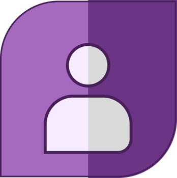 Flat User Account Icon - Minimalist Profile Symbol in Solid Style png