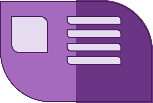Flat Business Card Icon in Purple - Modern Contact and Identity Symbol png