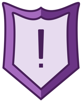 Flat Shield Warning Icon - Minimalist Security Alert and Risk Protection Symbol png