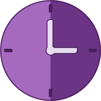 Flat Clock Icon - Minimalist Time and Schedule Symbol png