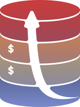 a red and blue data structure with dollar signs png