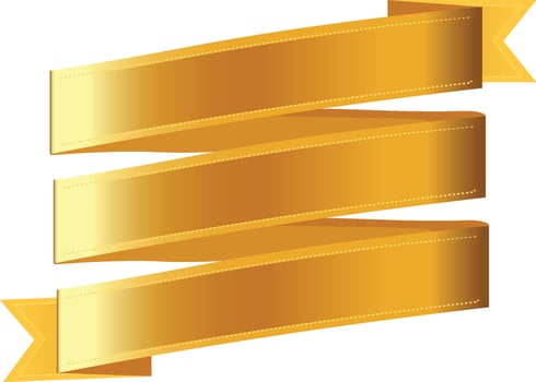 Elegant Gold Ribbon Banner vector