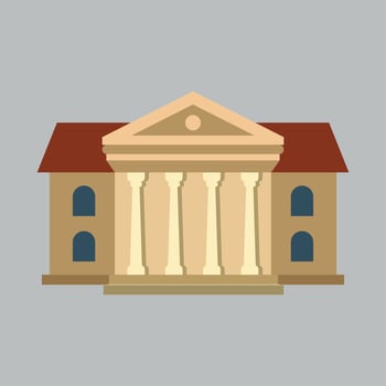 Stylized Government Building with Columns and Arched Windows a Symbol of Civic Architecture and Stability vector