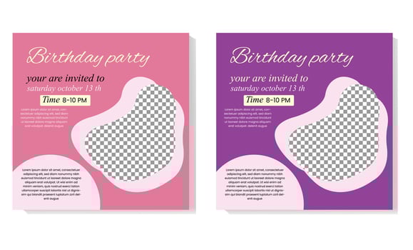 1st Birthday Invitation Templates vector