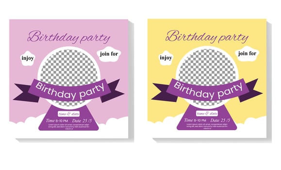 custom printable baby birthday invitation template vector
