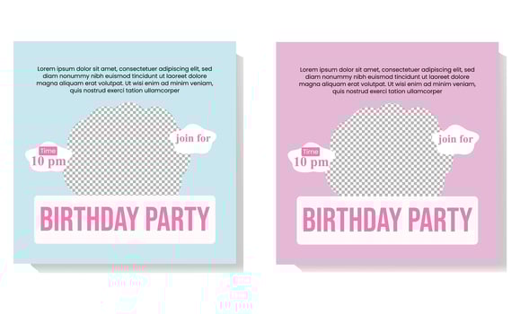 Baby Birthday Invitation design Template vector
