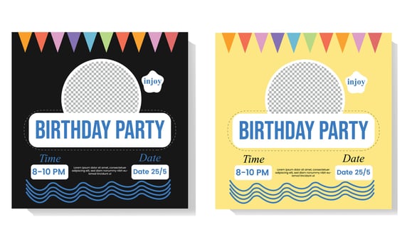 Baby Birthday Invitation Template design vector