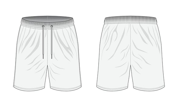 White athletic shorts design vector
