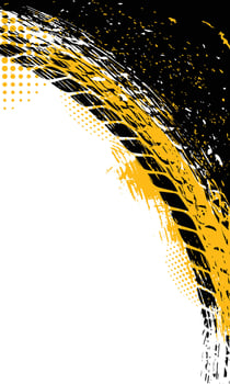 Abstract yellow and black design vector